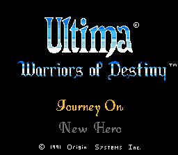 Ultima: Warriors of Destiny