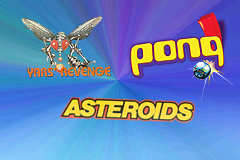街机游戏3合1-碰碰弹珠台.爆破慧星与亚尔的复仇 Pong - Asteroids - Yars' Revenge(Destination Software)