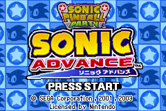 2合1 索尼克大冒险和索尼克弹珠球 2 Games in 1 - Sonic Pinball Party + Sonic Advance