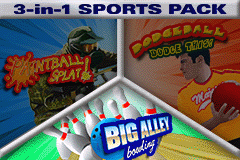Majesco 运动3合1 3 in 1 Sports Pack - Paintball Splat! + Dodgeball - Dodge This! + Big Alley Bowling(Majesco Sales)