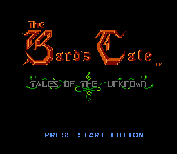 Bard's Tale, The - Tales of the Unknown (Beta 1)
