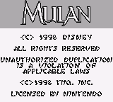 Mulan (SGB Enhanced)