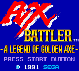 Ax Battler - A Legend of Golden Axe