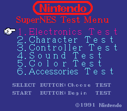 World Class Service Super Nintendo Tester